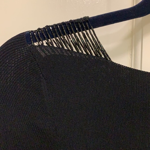 Beaded Shoulder Knit Top - Picture 2 of 7